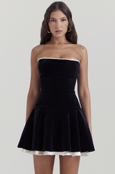 Black Velvet Off The Shoulder Dress | Dress In Beauty